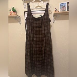 CIDER midi plaid dress